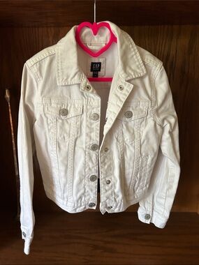 GAP kids White Denim Jacket Medium